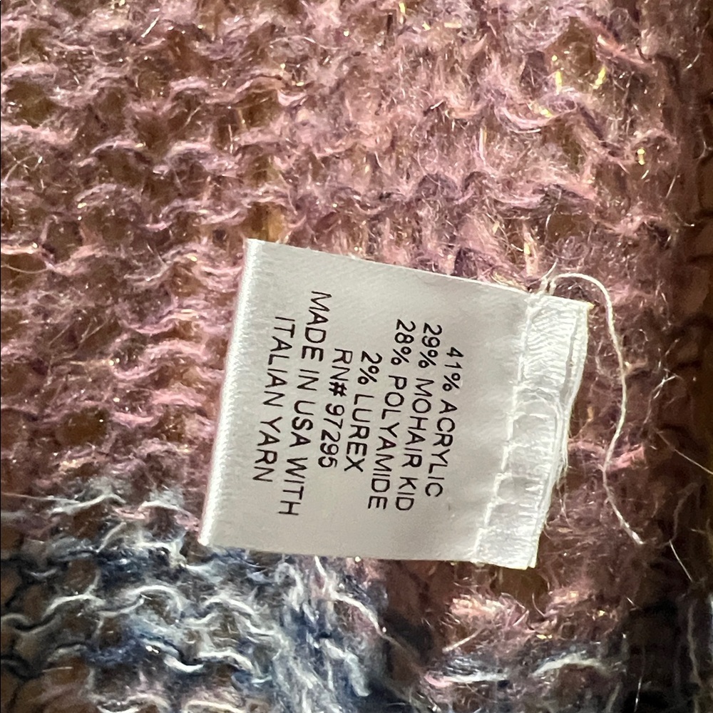 Anthropology knitted and knotted Multi-Color Striped Open-Front Women's Cardigan - Picture 6 of 7